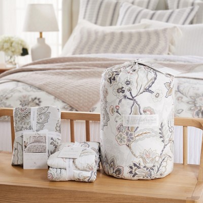 Ophelia Blush Floral Rayon Full/Queen Duvet Cover Set