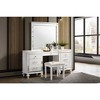 New Classic Furniture, Valentino Vanity Table Stool-White - 4 of 4