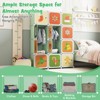 Infans 12-Cube Kids Wardrobe Baby Dresser Bedroom Armoire Clothes Hanging Closet w/Doors - 4 of 4