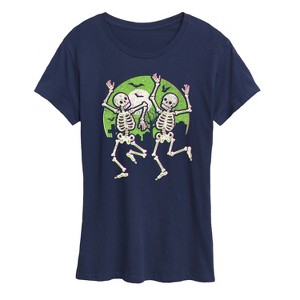 Women's - Instant Message - Dancing Skeletons Short Sleeve Graphic T-Shirt - 1 of 4