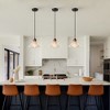 KAISITE Modern Farmhouse Glass Pendant Light with Walnut Wood Accent - 2 of 4