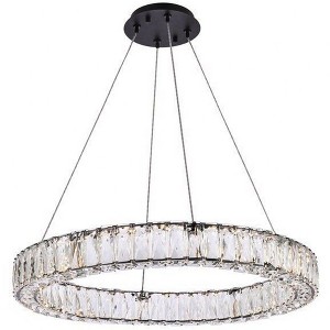 Elegant Lighting Monroe 1 - Light Pendant in  Black - 1 of 4