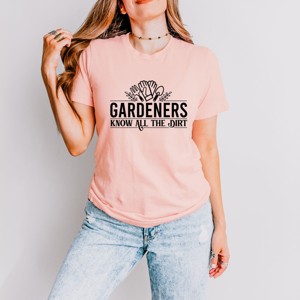 Simply Sage Market Know All The Dirt Short Sleeve Tee - S - Blush - 1 of 4