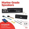 Pyle PLCD43BTM Single DIN Marine Bluetooth Receiver, Stereo System and CD Player with Remote Control, Hands Free Calling, and Detachable Face, Black - 3 of 4