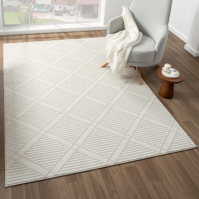 Luxe Weavers Geometric Diamond Pattern Area Rug