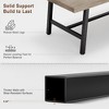 Rustic Wood 63" Large Long Dining Table for 6, Industrial Rectangle Kitchen Table with Sturdy Black Metal Legs for Living Room and Dining Room - 3 of 4
