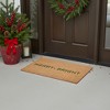 HomeRoots 24" X 36" Brown And Green Christmas Merry and Bright Outdoor Coir Door Mat - 2 of 4