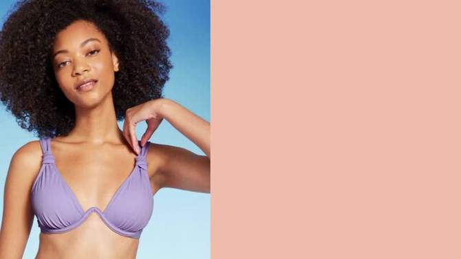 Women's Knot Detail Continuous Underwire Bikini Top - Shade & Shore™, 2 of 7, play video