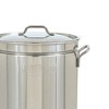Bayou Classic 44 Quart Stainless Steel Stockpot, Large Cooking Pot with Vented Lid & Basket for Boil, Fry, Steam, and Outdoor Cooks, BC-1144, Silver - 2 of 3