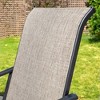 2pk Steel Patio Padded Sling Arm Chairs - Captiva Designs: Weather-Resistant Outdoor Seating, Fade-Resistant - 4 of 4