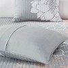 Gulches Series gray Peach Transitional Floral Print Cotton with Cotton Fill Full Queen 6 Piece Printed Quilt Set with Throw Pillows Blanket - 4 of 4