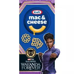Kraft Mac and Cheese Dinner with Black Panther Wakanda Forever Pasta Shapes - 5.5oz