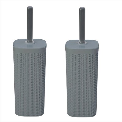 LunaLulinlk 2-Pack Grey Toilet Brush Set