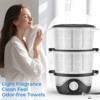SKONYON Towel Steamer for Spa and Home, Large Capacity Hot Towel Warmer with 2-Layer Baskets, 60-Min Timer, Auto Shut-Off, Fast Heating - 2 of 4