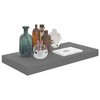 vidaXL Floating Wall Shelf High Gloss Gray 19.7"x9.1"x1.5" MDF - 2 of 4