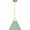 Crystorama Lighting Xavier 1 - Light Pendant in  Vibrant Gold/Green - 2 of 4