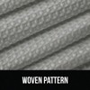 Waffle Shower Curtain Thick Weighted Fabric Gray Resistant Classic Hotel Quality Bathroom Shower Tub Wash 72x72 - 4 of 4