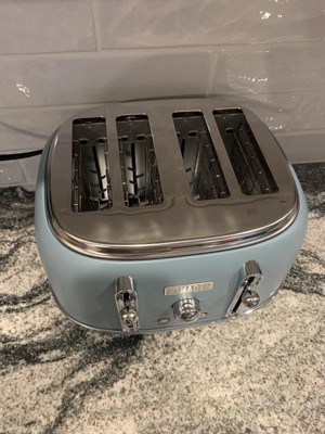 Haden Highclere 4-Slice Wide Slot Toaster - Pool Blue