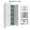 Fontoi Decorative Storage Cabinets, Storage Cabinet with 2 Wooden Doors, 5-Tier Tall Cabinet Locker for Kitchen, White, 31.5"*17.72"*70.87" - 2 of 4