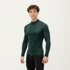 Anna-Kaci Active Men's Long Sleeve Quarter Zip Compression Athletic Top with Stretch Fabric and Mock Neck - 2 of 4
