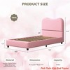 Twin/Full/Queen Size Bed Frame for Kids w/ Velvet Upholstered Headboard, Cute Low Profile Platform Bed for Girls and Boys - 2 of 4