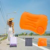 Unique Bargains Inflatable Travel Pillow Press to Inflate for Airplane Train Office - 2 of 4