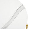 19.6'' Easy Assembly Round End Table with Storage Drawers, Fluted Nightstand,White - 4 of 4