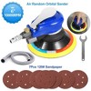 iMountek "6-Inch Pneumatic Random Orbital Sander with 10,000 RPM & 7 Sandpapers – Perfect for Smooth Finishes!" Black - 3 of 3