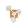 Mushroom Decorative Accent White Cast Iron & Wood - 4 of 4