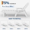 Outdoor Chaise Lounge with Rolling Wheels, Oversize HDPE 5-Position Pool Lounge Chairs, Pool Lounges Chairs - 4 of 4
