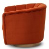 CAVINAS Swivel Accent Chair with High Backrest and Sloped Arms, Upholstered Club Armchair with 360-Degree Base for Living Room, Bedroom - 2 of 4