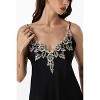 SilkSilky Women's Pure Silk Lace Flower Trim Pajama Set - 3 of 4
