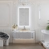 Keonjinn Smart LED Bathroom Vanity Wall Mirror, 3 Color Temperatures Dimmable, Frontlit & Backlit, Dimmable, Acrylic Edge, Anti Fog, Radar Sensor - 2 of 4