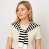 Anna-Kaci Women's Striped Knit Shoulder Sweater Accessory with Soft Lightweight Fabric 33.5x9.8 inches - 2 of 4