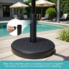 Pellebant Outdoor Concrete Cement Filled 29-lb. Round Umbrella Base Holder for Straight Pole Market Umbrella - 4 of 4