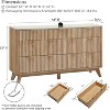 54" Wide Modern 7 Drawer Fluted Dresser with Faux Marble Top & Curved Profile, Dresser TV Stand, Wood Drawer Organizer for Bedroom - 2 of 4