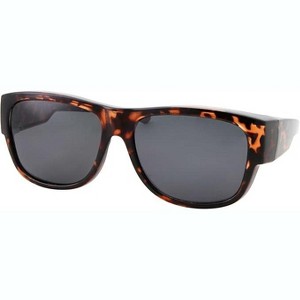 Women Polarized Fit Over Sunglasses - Less Bulky, Ladies Size (Tortoise Gray) - 1 of 4