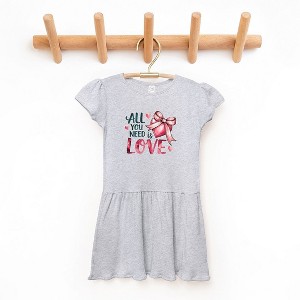 The Juniper Shop All You Need Is Love Coquette Toddler Graphic Dress - 1 of 3