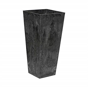 Novelty Ella Artstone Tall Square Plastic Resin Planter with Water Minder System - 1 of 4
