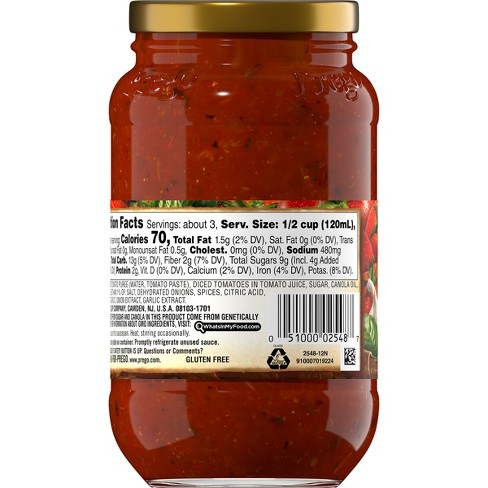 Prego Sauce Nutrition Label Labels Ideas 19