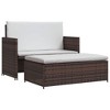 vidaXL Outdoor Furniture Set  PE Rattan 2-seater Modular - 2 of 4
