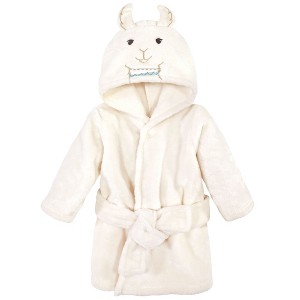 Little Treasure Baby Unisex Plush Bathrobe, Neutral Llama, 0-9 Months - 1 of 1