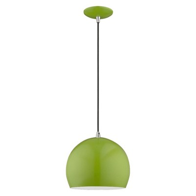 Livex Lighting Piedmont 1 - Light Pendant in  Shiny Apple Green