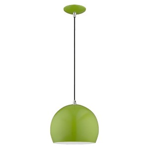 Livex Lighting Piedmont 1 - Light Pendant in  Shiny Apple Green - 1 of 2
