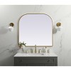 Elegant Lighting Metal Frame Arch Mirror 40x38 Inch in Brass - 2 of 4