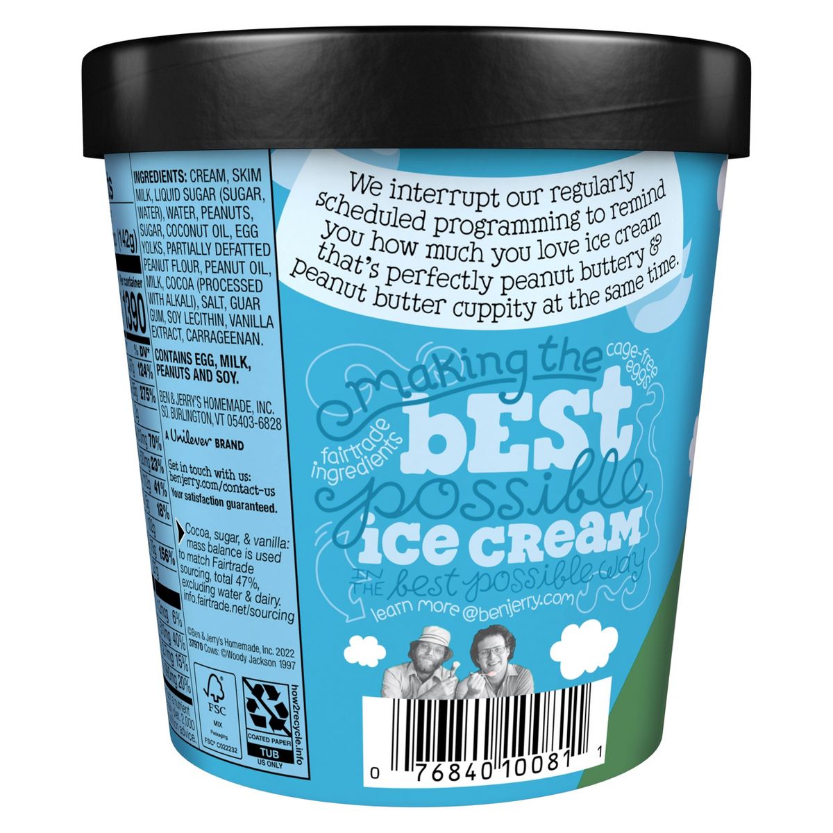 Ben & Jerry's Peanut Butter Cup Ice Cream - 16oz: Gluten-Free, Fair Trade Certified - thumbnail 3