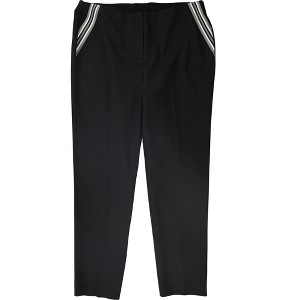 Alfani Womens Stripe-Inset Slim Casual Trouser Pants - 1 of 2