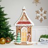 Northlight LED Lighted Gingerbread House with Christmas Tree and Candy Cane - 18.5" - 2 of 4