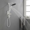 ChicFurnit Showerheads Rainfall Shower Head with Handheld Spray Combo Extention Arm High Pressure Showerheads for Bathroom, White, 30.3"*15"*3.9" - 2 of 4
