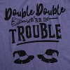 Maternity Double Double Were In Trouble Tshirt Funny Halloween Twins Tee - Crazy Dog Maternity T Shirt - image 2 of 4